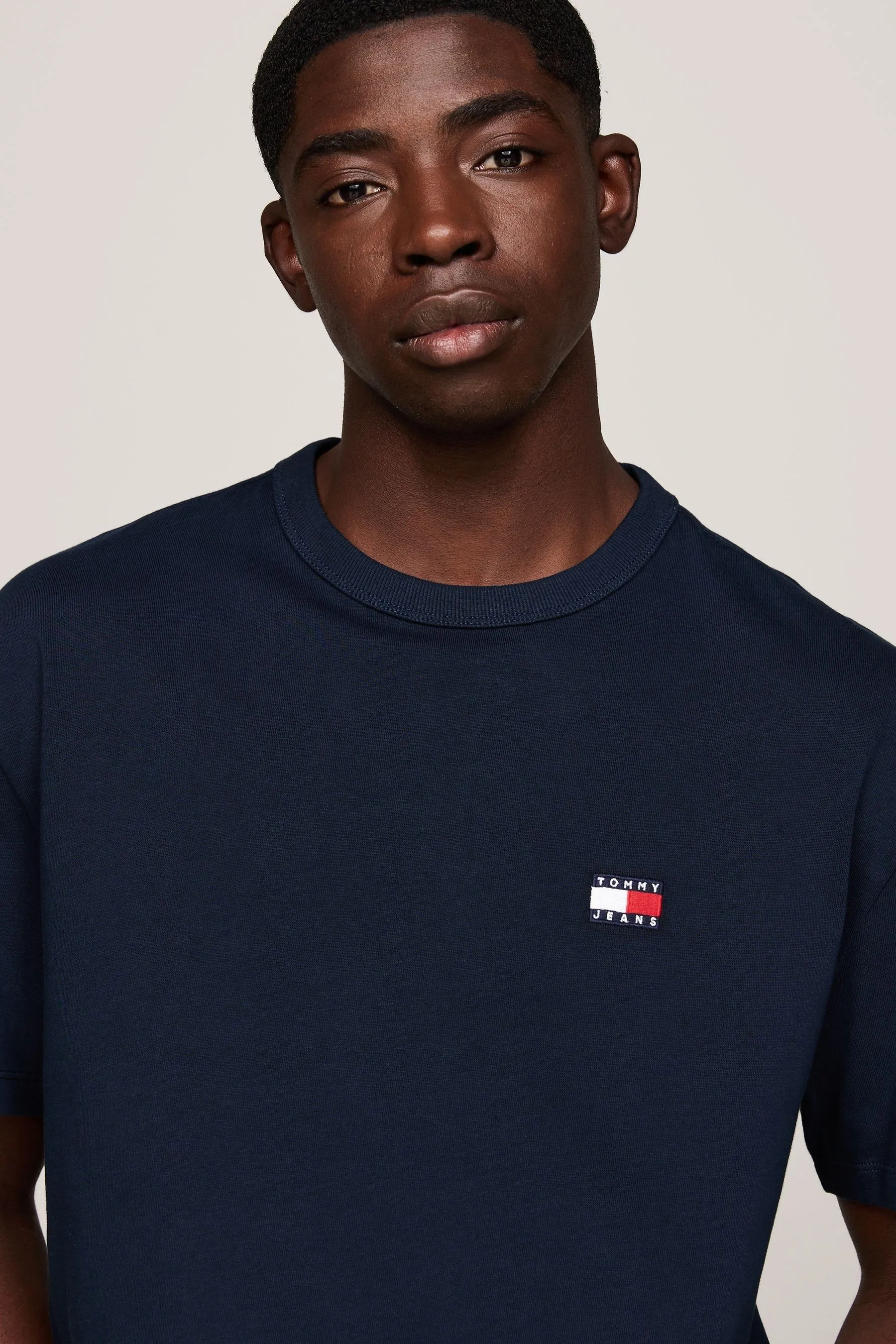 Tommy Jeans Regular - Blu vestibilità Blu - T-shirt con toppe    