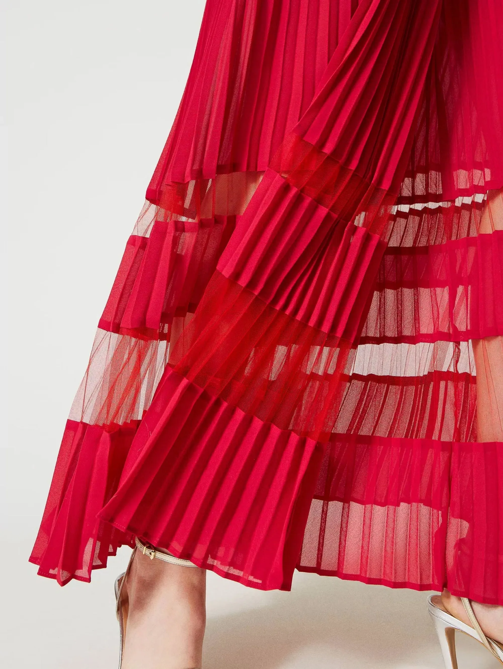 Tuta in Georgette Plissé Fucsia