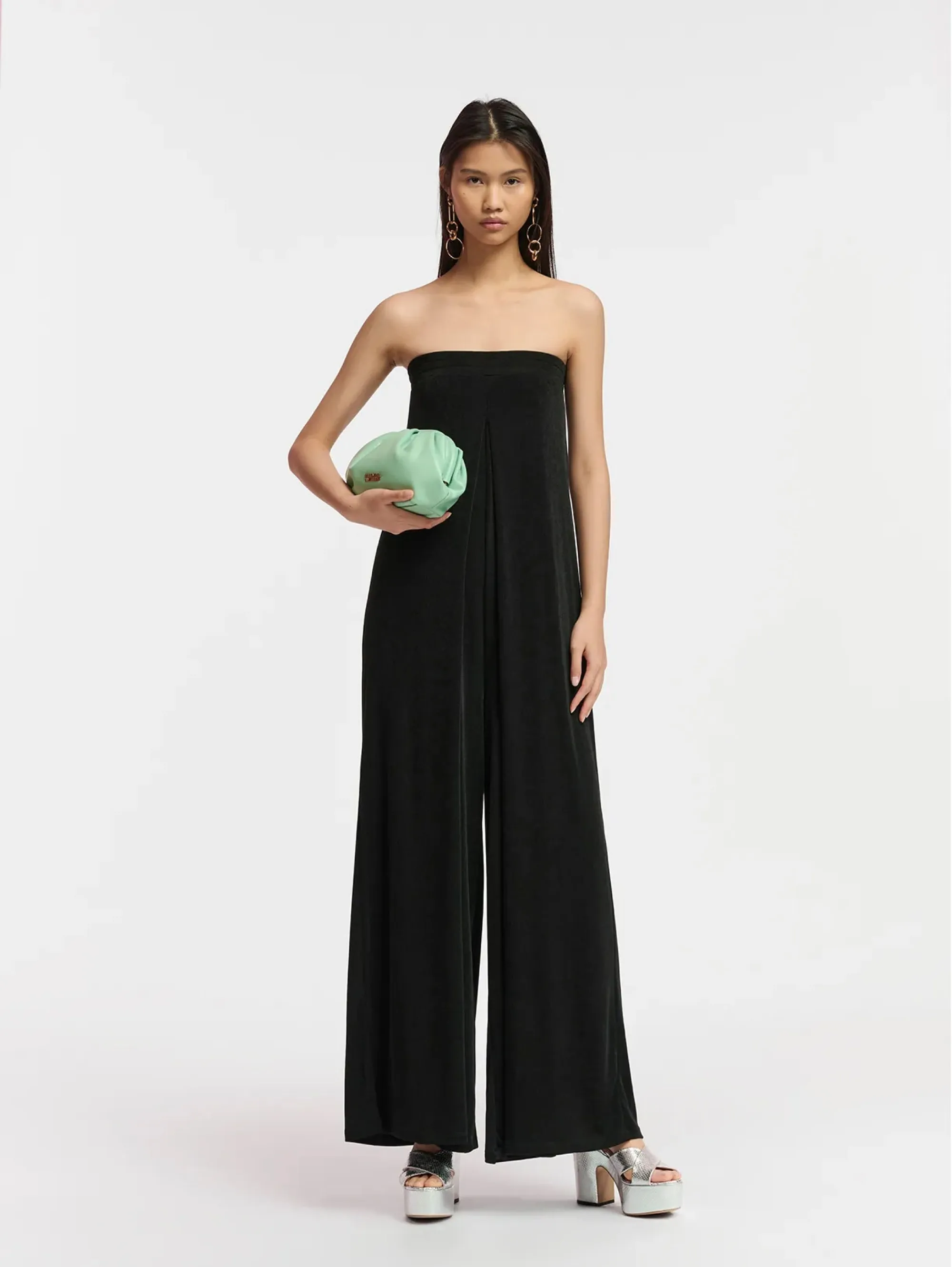 Tuta in Jersey Elasticizzato Nero