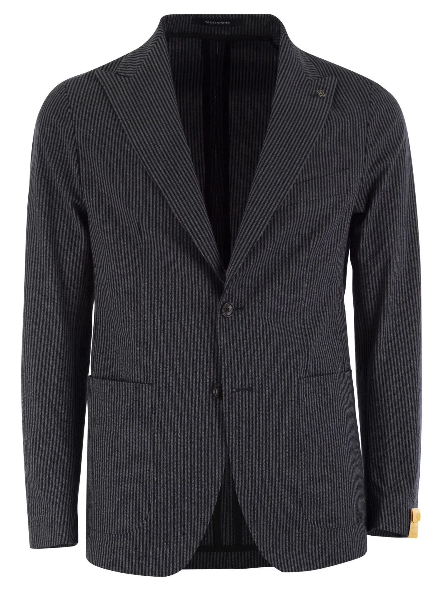 Two-button pinstripe jacket