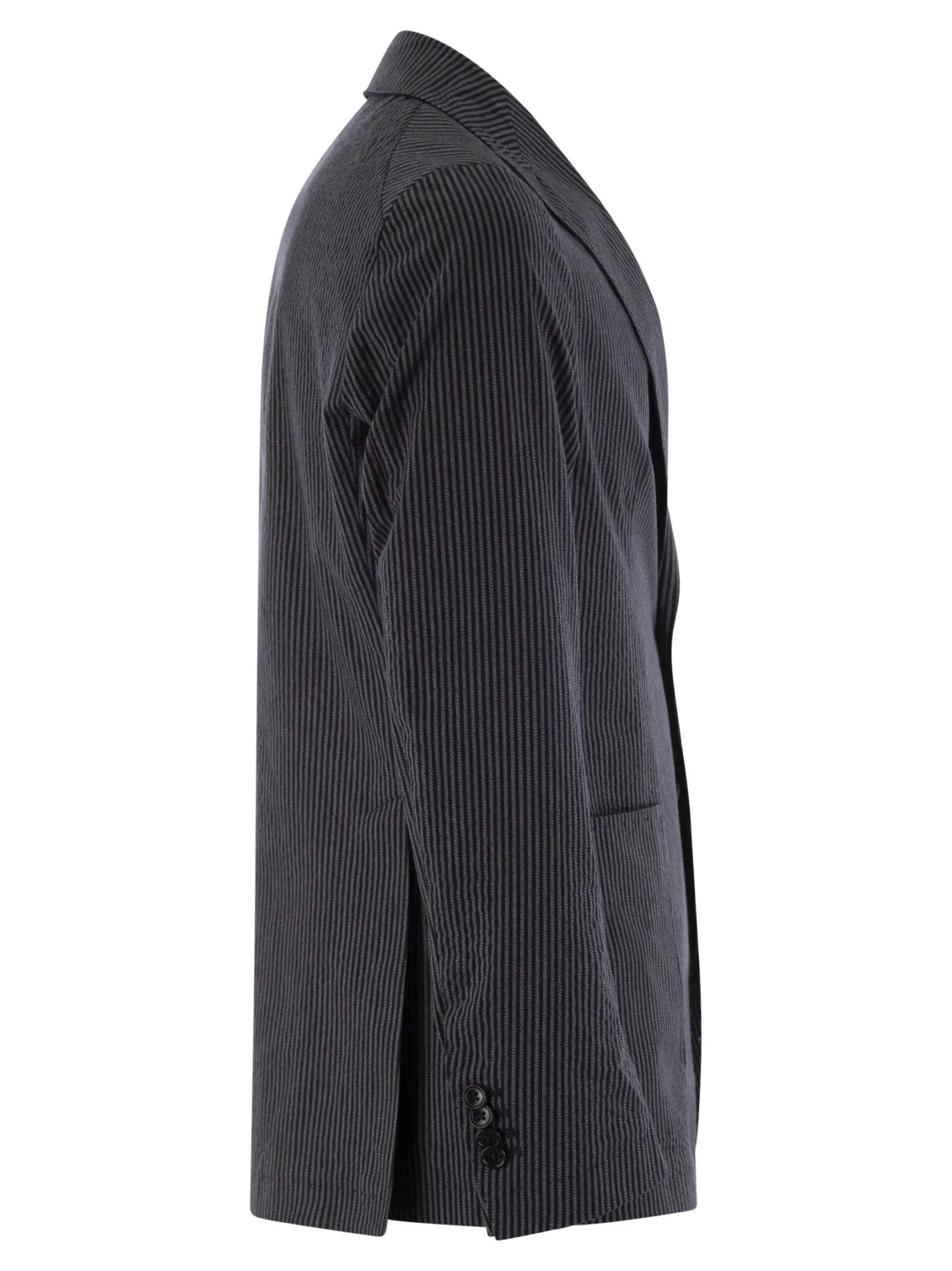 Two-button pinstripe jacket