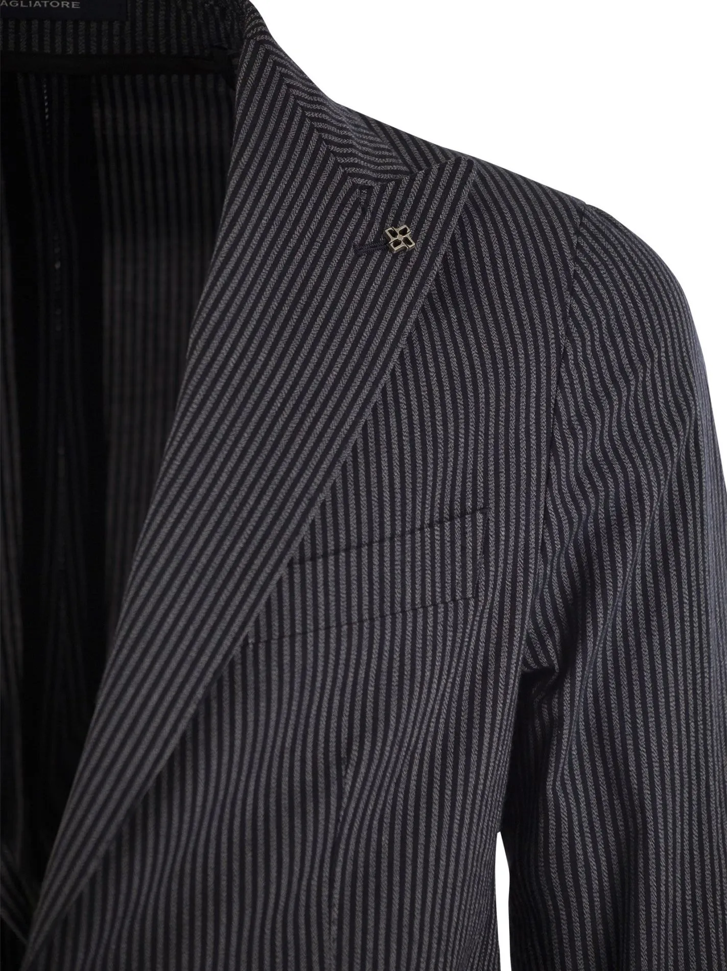 Two-button pinstripe jacket