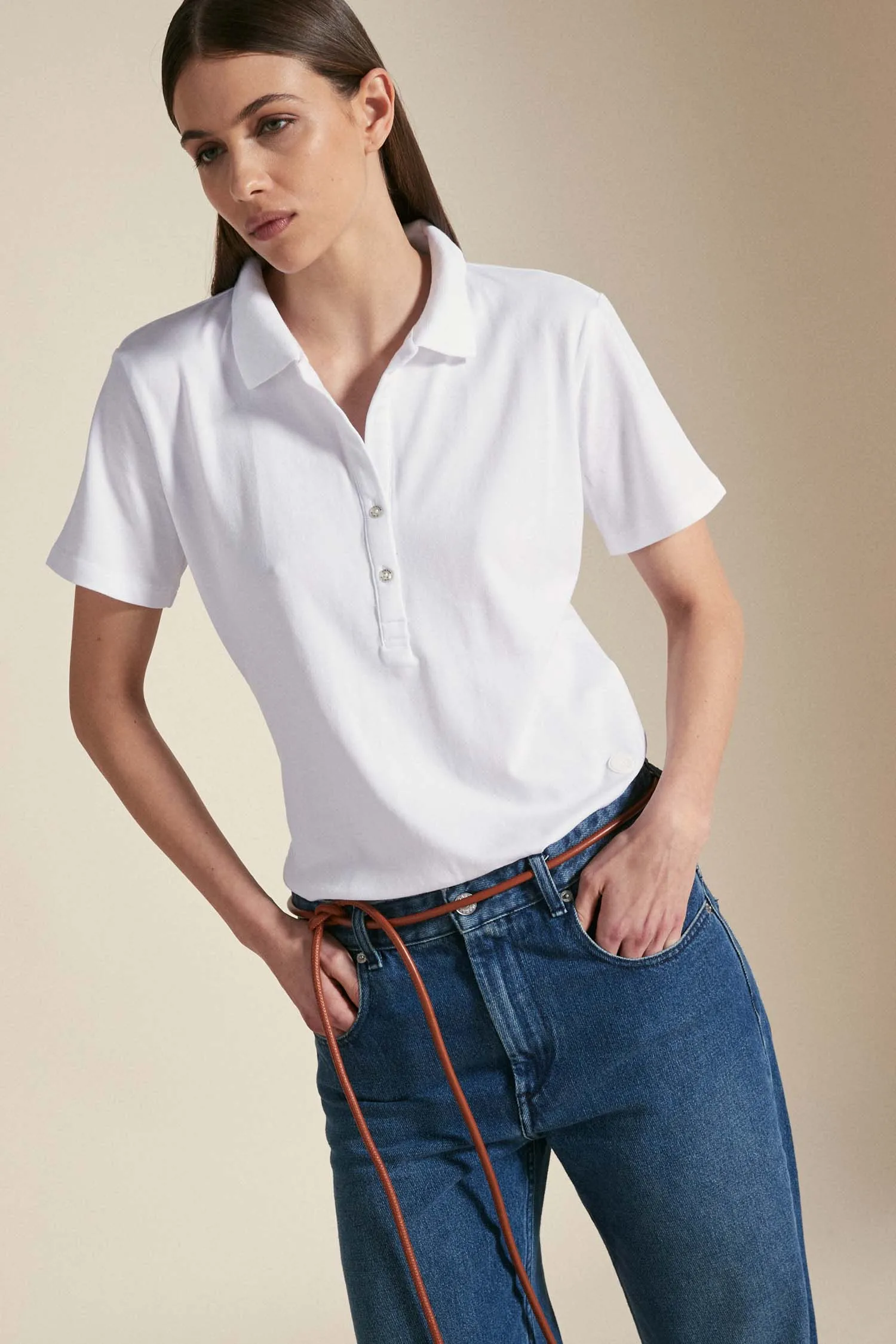 URSA – Polo bianca in cotone