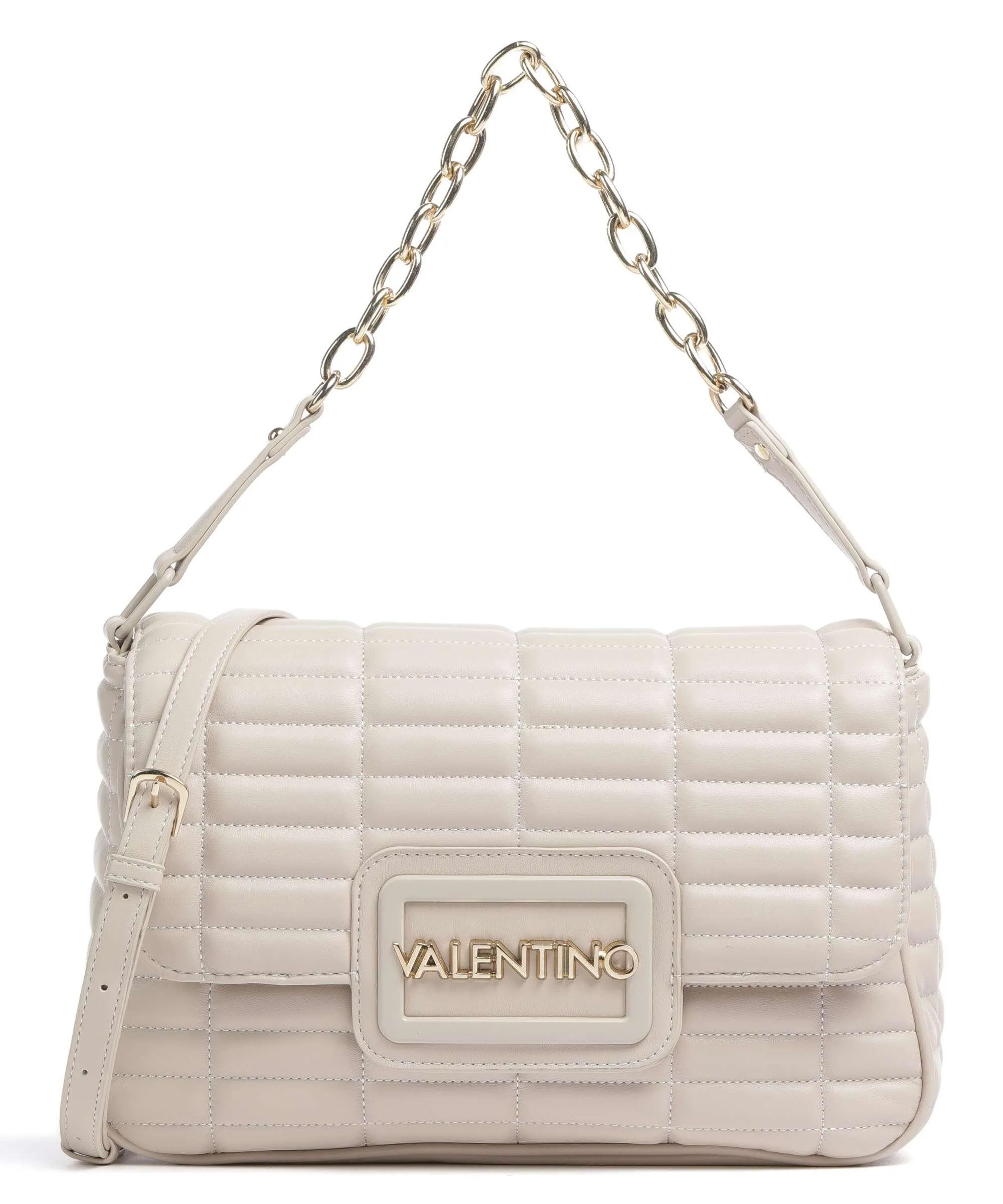  Valentino Bags Quilt Borsa a spalla pelle sintetica beige  