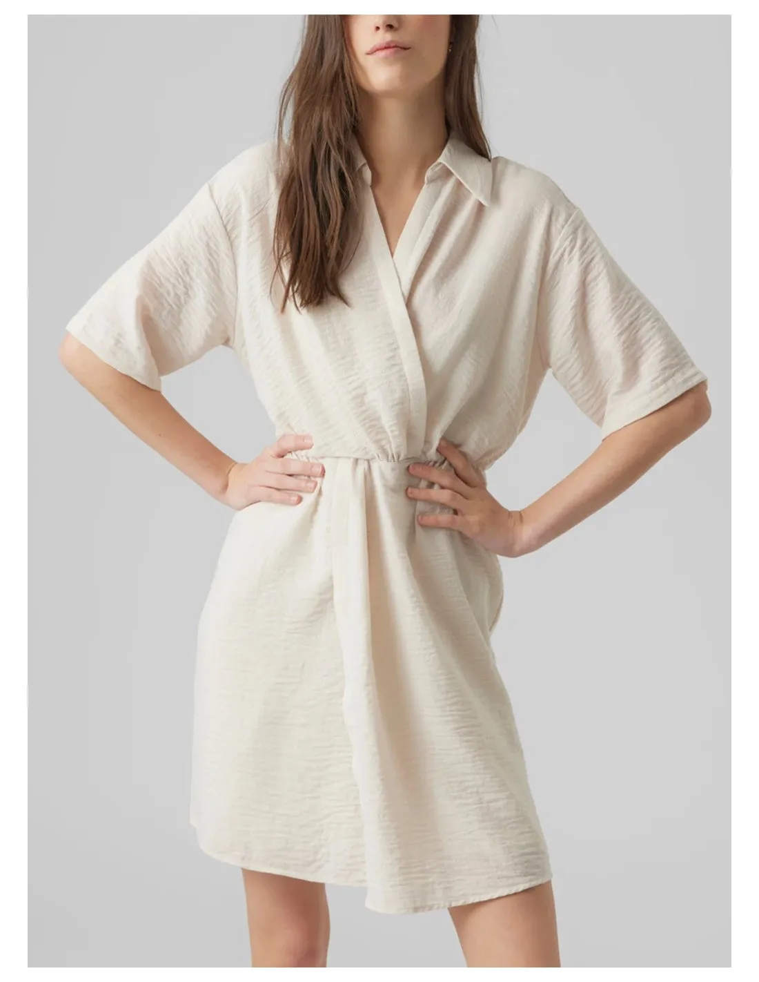 VERO MODA DONNA VMCHRIS SS SHORT WRAP DRESS WVN