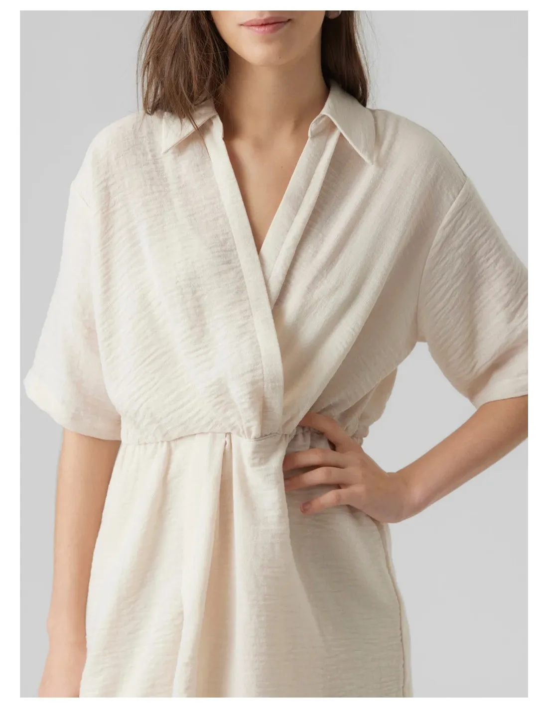 VERO MODA DONNA VMCHRIS SS SHORT WRAP DRESS WVN