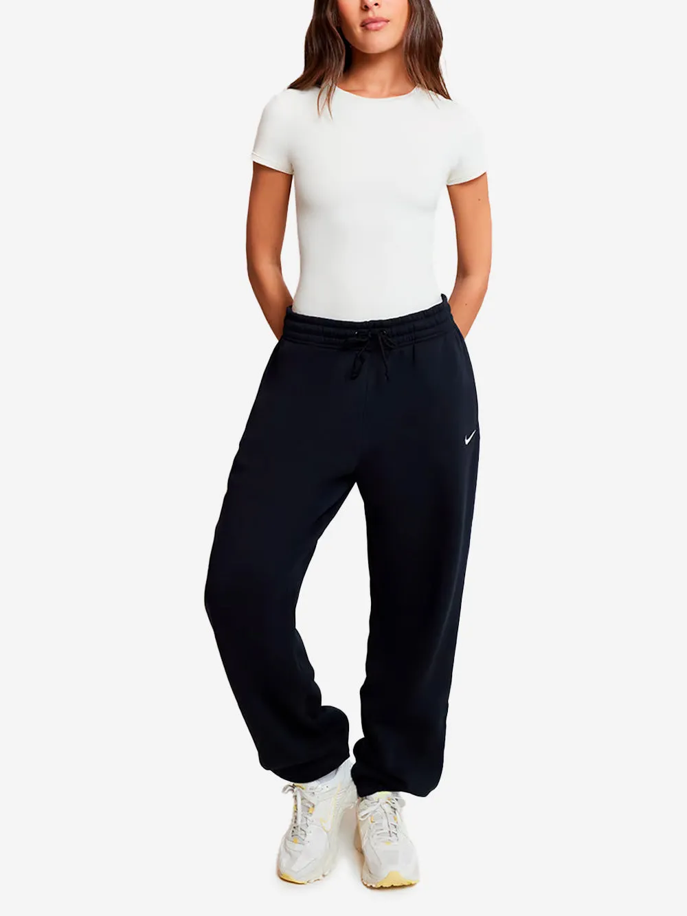 W Pantaloni tuta fleece oversize