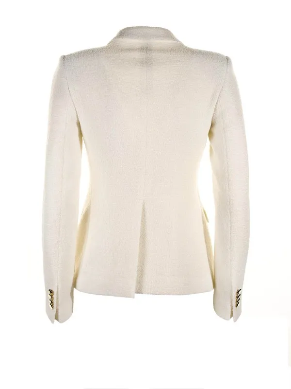 White Jalicya double-breasted blazer jacket