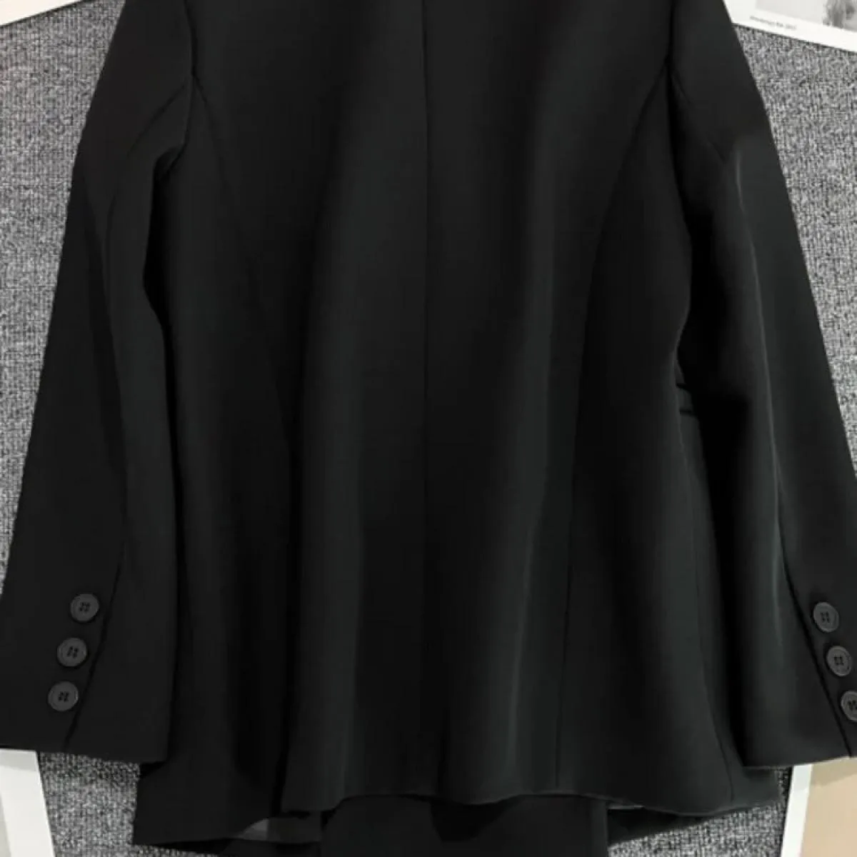 Xfpv Office Lady Abito con intaglio Vestiti Donna Giacca nera con bottoni a maniche lunghe Giacca da cappotto 2023 Primavera Aut